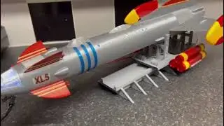 Fireball XL5 3D printed model kit built and lit