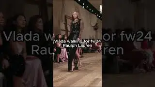 Supermodel Vlada Roslyakova walking for Ralph Lauren fw24  #viral #fashion