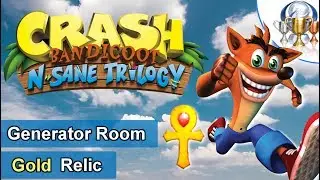 Crash Bandicoot 1 - Generator Room | Gold Relic (Full Walkthrough)