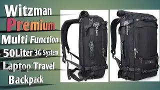 Witzman Premium Multi Function 50 Liter Laptop Travel Backpack