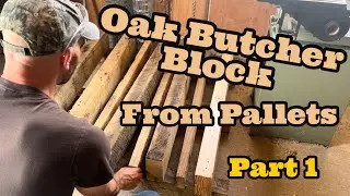 Butcher Block from Oak Pallet Wood