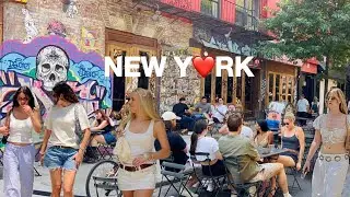 [4K]🇺🇸NYC Summer Walk🗽Heatwave Weekend in East Village, NYC☀️🌿12 Matcha, Danny & Coop’s🥖 | June 2025