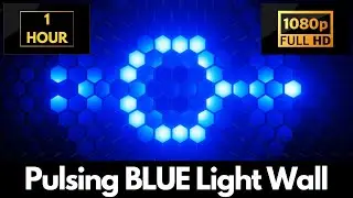 Pulsing Hexagon Light Wall &ndash; 1 HOUR LOOP Satisfying Background Video & Wallpaper!