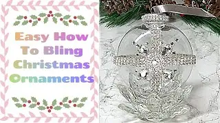 DIY Easy How-To Bling Christmas Ornaments Room Decor DIY Room Decorating Ideas