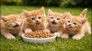 😹🍗 Hungry Kittens Fighting Over Food | Cute Cats Eating Meat & Kibble | Funny Cat Video