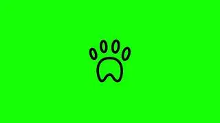 animal foot icon green screen | animated icon green screen