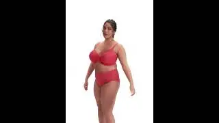 ELOMI BIJOU CAYENNE UW MOULDED T SHIRT BRA AND BRIANNA FULL BRIEF
