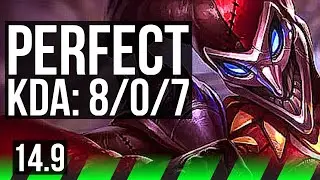 SHACO vs TALIYAH (JGL) | 8/0/7, 1300+ games, Legendary | KR Master | 14.9