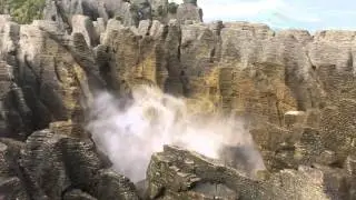 Blowholes and Pancake Rocks at Punakaiki