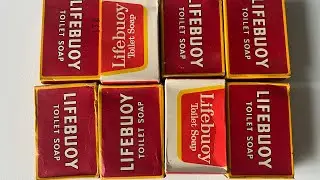 Vintage Soap ASMR: Unpacking And Cutting Dry Red Lifebuoy Retro Soap from 1960-1970 #breakingsoap