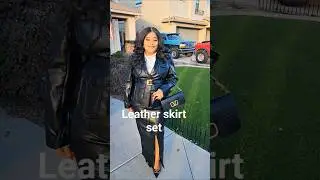 How to style your leather skirt set🔥. #styling #viralshort #fashiontrends