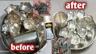 Pitambari Rooperi silver shine review in Telugu # pitambari uses || silver cleaning || silver