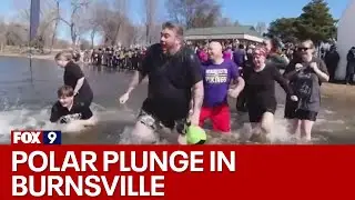 FOX 9's Ian Leonard at Polar Plunge in Burnsville for Special Olympics MN