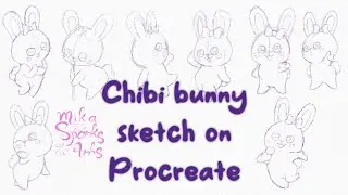 Chibi bunny sketches on procreate Speed-Draw