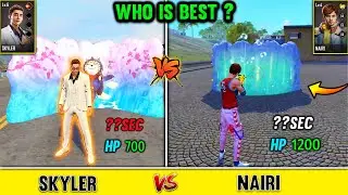 NAIRI VS SKYLER FULL ABILITY TEST IN FREE FIRE | NAIRI CHARACTER ABILITY TEST | GARENA FREE FIRE