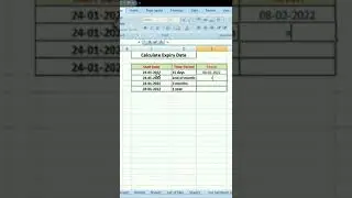 Expiry date calculation methods in Excel #Short