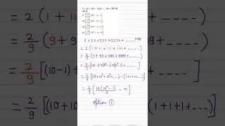 Series sum 2+22+222+2222+...... n पद | TGT PGT Math Master #shorts