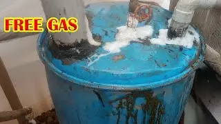How To Make Free Gas From Fruit And Vegetables, Animal Waste | Bio gas plant