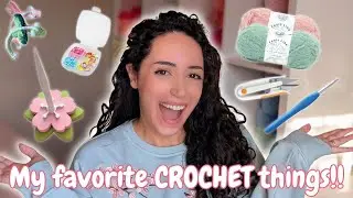 Мои любимые принадлежности для вязания крючком 🧶✨ Пряжа, инструменты, гаджеты и многое другое!!