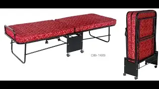 Rollaway Folding Bed With Mattress With Lockable Wheels