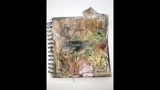 Crackle paste with Stencils- Art Journal Page