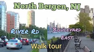 Walking in North Bergen, NJ | River Rd and JFK Boulevard East | Guttenberg border to Bulls Ferry Rd