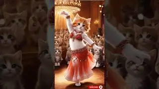 Viral Cute Kitten dancing Belly Dance #kitten #meow #cute #ai