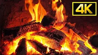 Super Relaxing Fireplace Sounds 🔥🔥 4K Fireplace With Crackling Fire Sounds 10 Hours | Relieve Stress