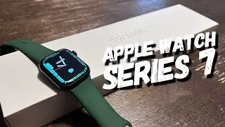 Распаковка Apple Watch Series 7 41 мм, модель Green GPS