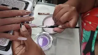 I'm learning how to do acrylic nails part 1