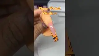 Easy Tiger Print Nail Art for Beginners! 🐯✨ #shorts #explorepage #nailinspo #animalprintnails