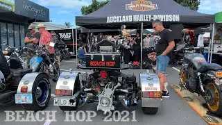 BEACH HOP 2021 (Car Show - Day 4 of 5) HARLEY DAVIDSON MOTOR CYCLE SHOW in WHANGAMATA, New Zealand