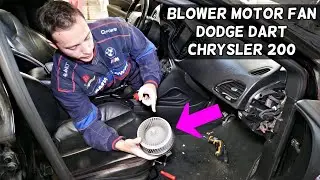 BLOWER MOTOR FAN REPLACEMENT REMOVAL DODGE DART, CHRYSLER 200