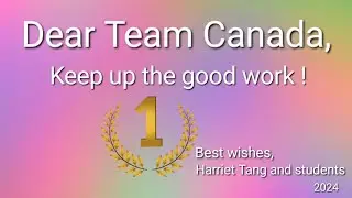 Top award pianist Harriet Tang dedicated 3 songs named 'Keep up the good work' to Team Canada 💖💕💖💕💖💕