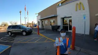McDonald's Curbside Delivery, 3 Ice Cream Cones, 800 W Pima St, Gila Bend, Arizona, 23 March 2022