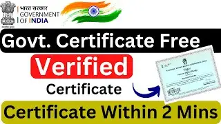 Govt. Certificate Free | Human Rights Certificate | Free Certificate