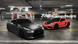 NISSAN GTR R35 vs Porsche 718 Cayman