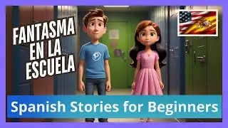 LEARN SPANISH FREE Stories (The Ghost Story at School)