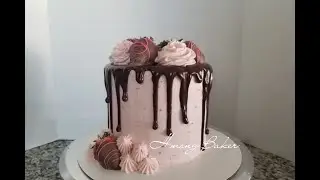 Moist Chocolate Cake with Strawberry Cream Cheese frosting. How To and Recipe