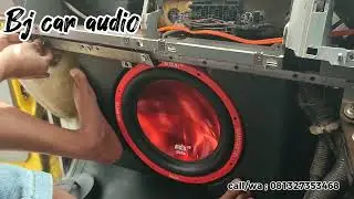 CARA MEMASANG AUDIO TRUK CANTER . CARA PASANG SUBWOFER 12INC TRUK CENTER