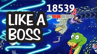 Big Snake Fish vs. Mega Snake Boss, Map capture and boss destruction, Epic Game Moment Snake.IO