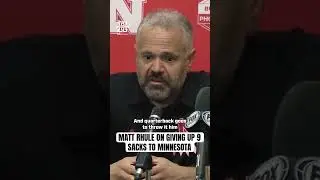 Matt Rhule on Nebraska getting sacked 9 times against Minnesota | #GBR #Huskers