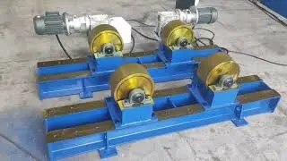 10T Manual Bolt Locking Adjustable Welding Rotator with Steel Wheel exported to Brazil in 2024
