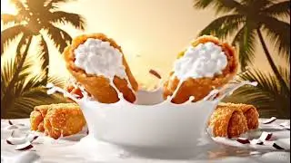 Delicious Crispy Coconut Rolls made with Real Coconut Cream