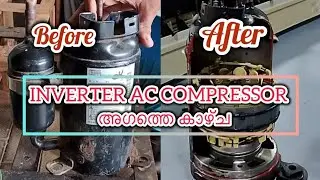 A/C INVERTER COMPRESSOR CUTTING AND CHECKING