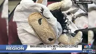 Man arrested at LAX with 71 pounds of meth soaked clothes