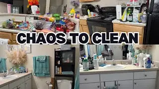 Aldi Haul, Kitchen Chaos & Bathroom Reset | Realistic Clean With Me