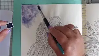 [Coloriage] Je teste l'aquarelle super granulante sur un fond 👍
