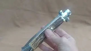 15 Inch Italian Switchblade with Stag by Frank Beltrame