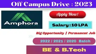 Amphora Mass Hiring For 2022 2021 2020 Batch | Amphora Recruitment 2022 | Amphora Off Campus Drive